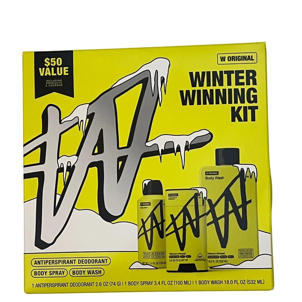 W Original Winter Winning Kit Body Wash‎ Deodorant Body Spray Set